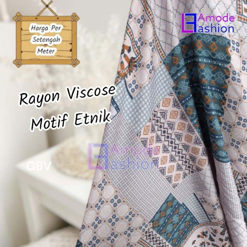 Kain Rayon Viscose Motif Etnik