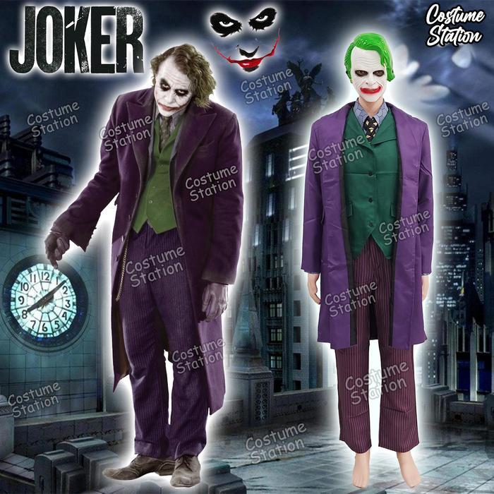 Kostum Joker / Costume Supervillain Batman Dc Clown Badut Dewasa