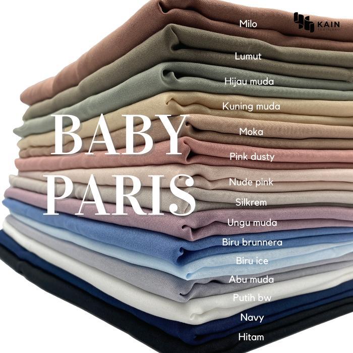 jq41- Bahan Kain Jilbab Kerudung Baby Paris Per 1,15 Meter