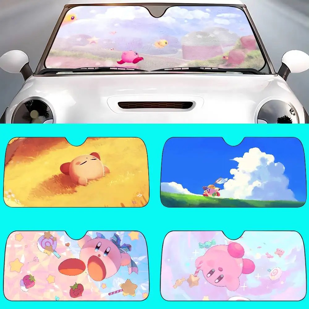 Cute K-Kirby Anime Car SunShade Car SunShade Windscreen Cover Shade Car SunShade UV Rays Car Sun