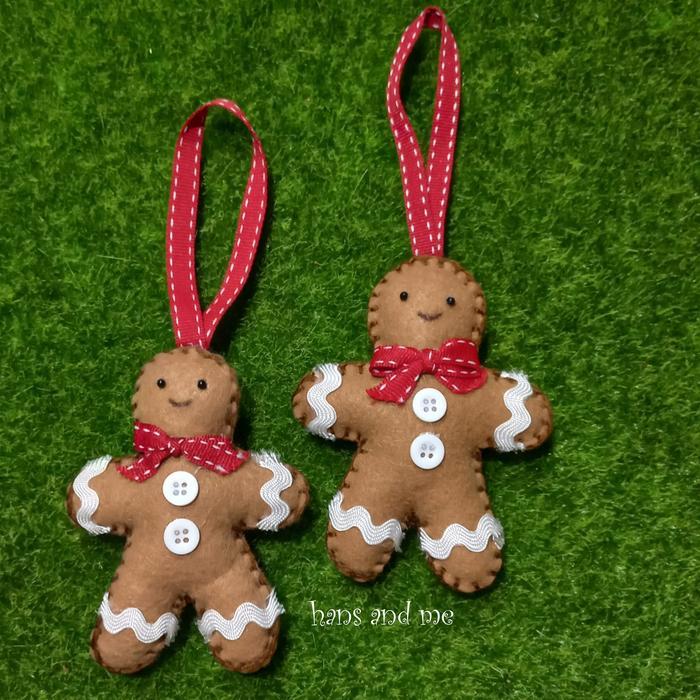 Hiasan Natal Gantungan Pohon Natal Boneka Gingerbread