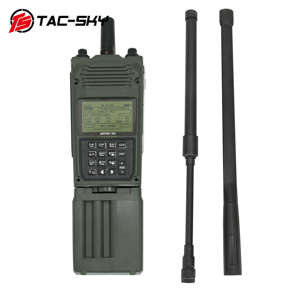 TS TAC-SKY PRC 163 Non-Functional Walkie Talkie Model  Tactical PRC-163 Harris Military Radio Dummy 