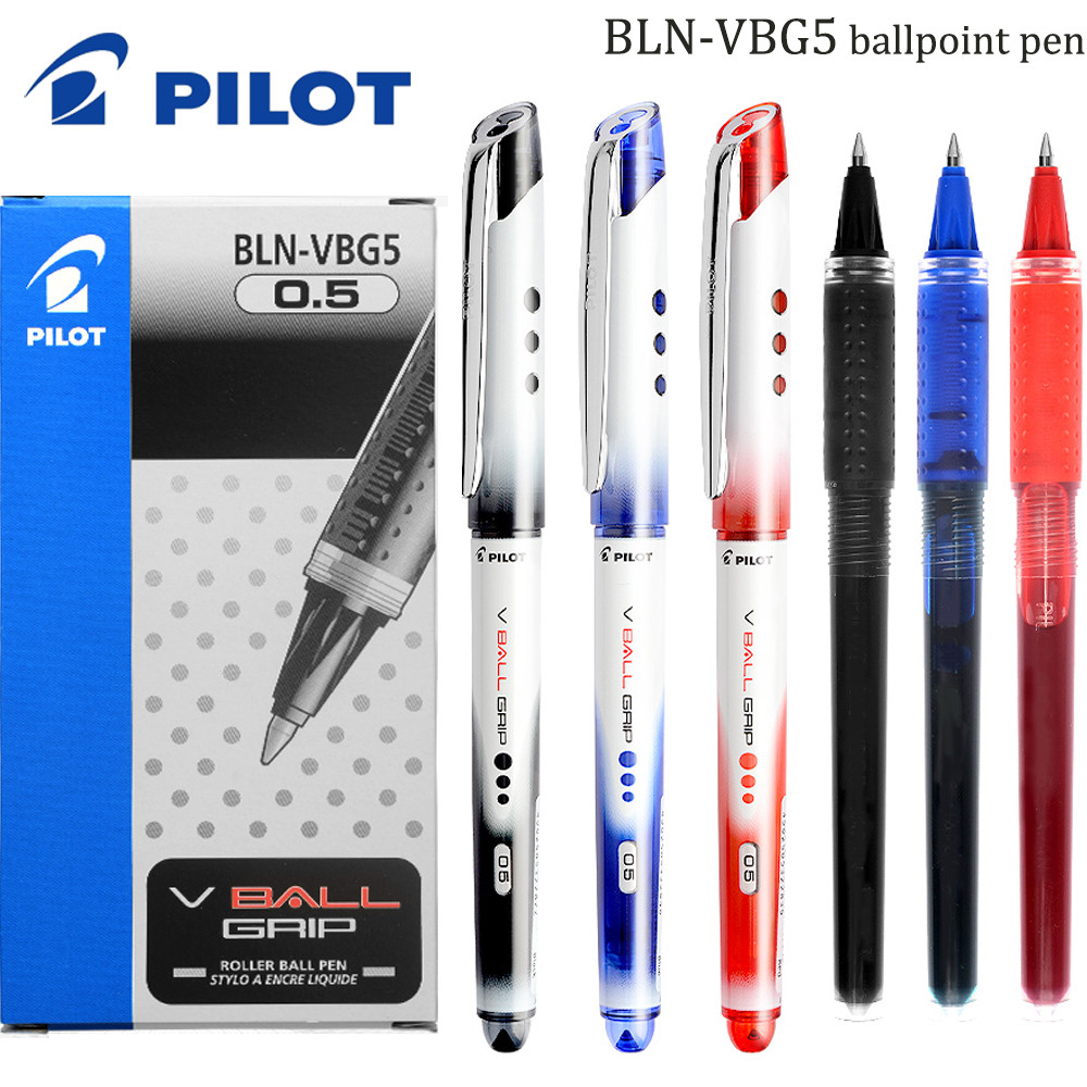 Japan Pilot Grip Ballpoint Pen BLN-VBG5 Straight Liquid Gel Pen Large Capacity Replaceable Refill 0.