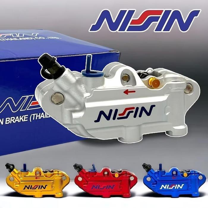 KALIPER MONOBLOK 4 PISTON NISSIN PREMIUM FULL CNC KIRI KANAN