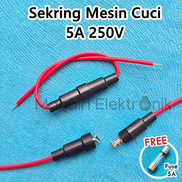 New Sekring Mesin Cuci - Rumah Fuse Sekring Mesin Cuci 2 Tabung - Fuse Mesin Cuci