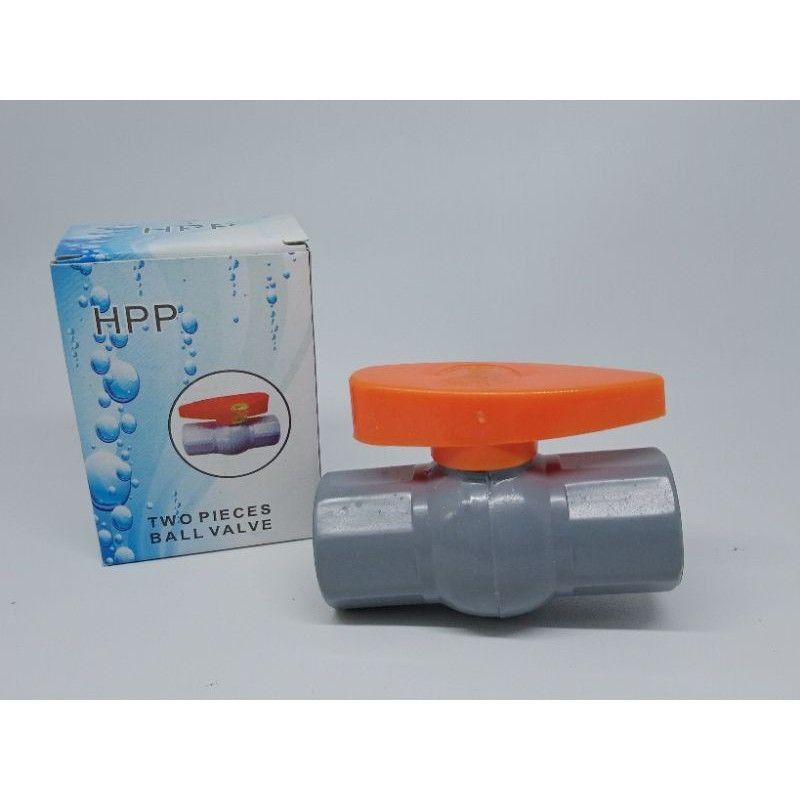 Ball Valve 1/2 Inch HPP - Stop Kran PVC - Ball Valve PVC Abu Abu