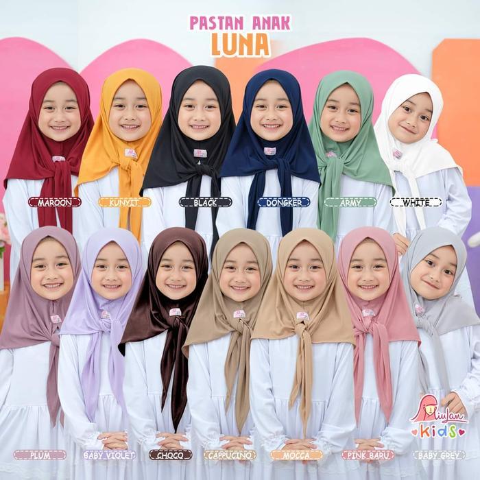 Pastan Miulan Anak Luna Kerudung Pashmina Miulan Anak Jilbab Sekolah