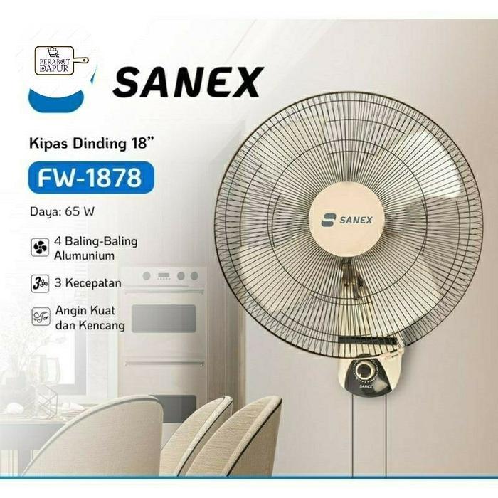 SANEX Kipas Angin Dinding 18 Inch Tornado Besi FW 1878 / FW 1879 Wall Fan FW1878 / FW1879 *
