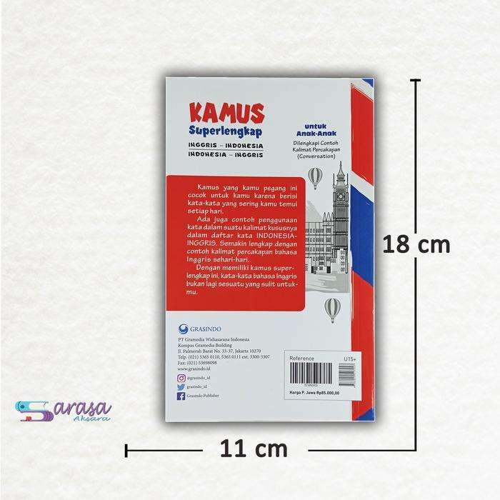 Buku Kamus Superlengkap Inggris Indonesia - Indonesia Inggris Anak