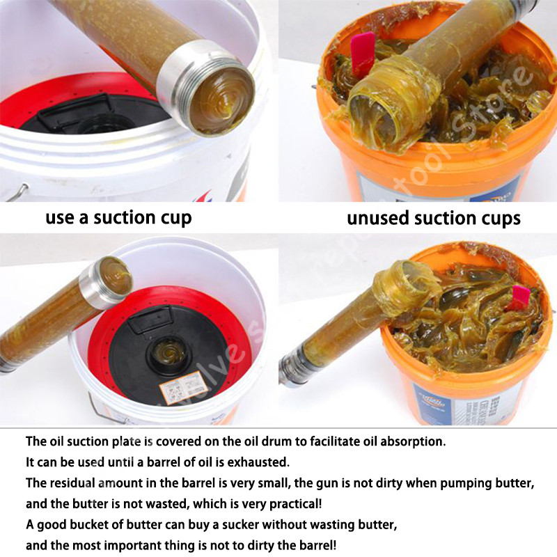 New56/60 Universal Grease Suction Plate Oil Suction Pan Grease Butter Gun Aid Accessories Leak-Proof