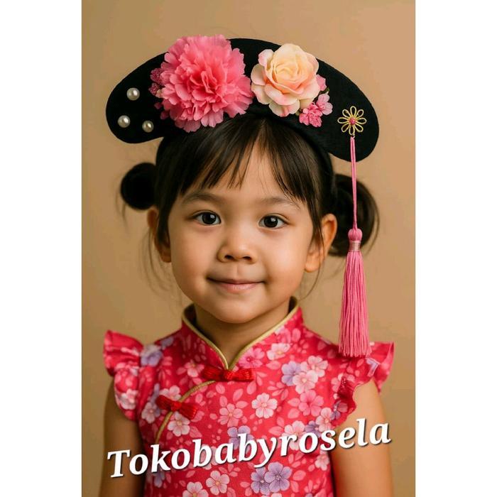 egwq- Bando Cina Imlek Anak Putri Huan Zhu Aksesoris Anak Perempuan Fashion