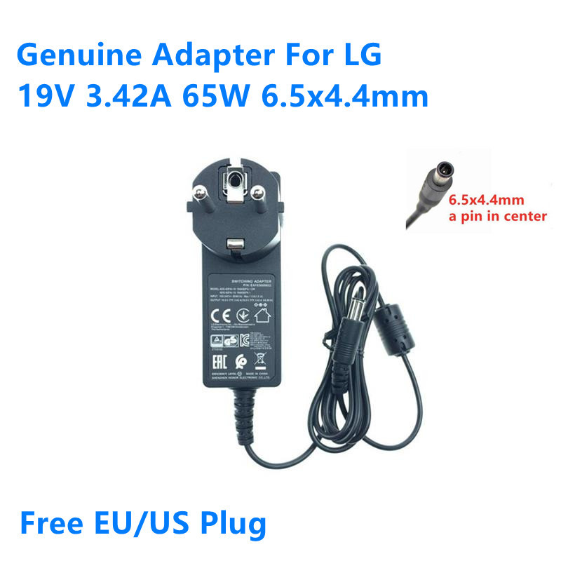 Original 19V 3.42A 65W Ac Dc Adapter Charger For Lg Monitor 32Ul750 Ads-65Fai-19 19065Epg-1