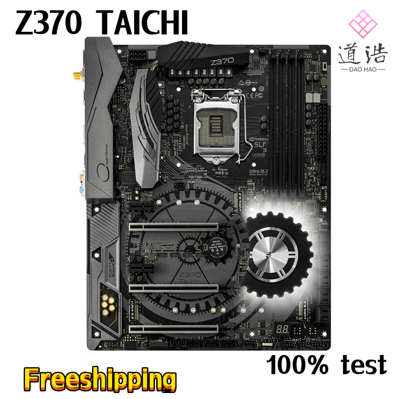 For Asrock Z370 Taichi Motherboard 64GB HDMI PCI-E 3.0 M.2 LGA 1151 DDR4 ATX Z370 Mainboard 100% Tes