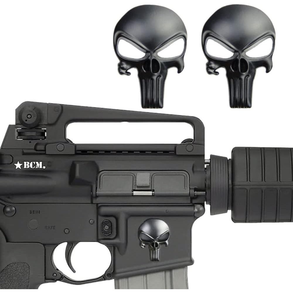 3D Solid Metal Sticker Tactical Skull For Motorcycle Car Decoration For Airsoft Gun For Ar15 M4 M16