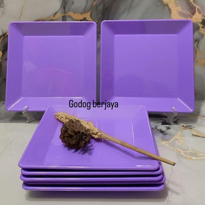 Piring Persegi Melamin Dinnerware 20 Cm, Piring Melamin (No.88), Piring Saji Persegi, Piring Mie