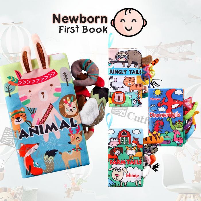 [Voucher] Busy Book Soft Book Bayi Anak Tails Binatang Buku Ekor