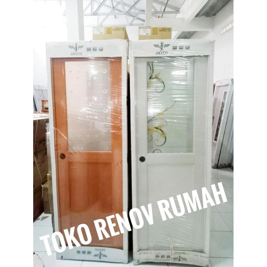 Pintu pvc jayco + kusen (setengah kaca) / pintu pvc kamar mandi