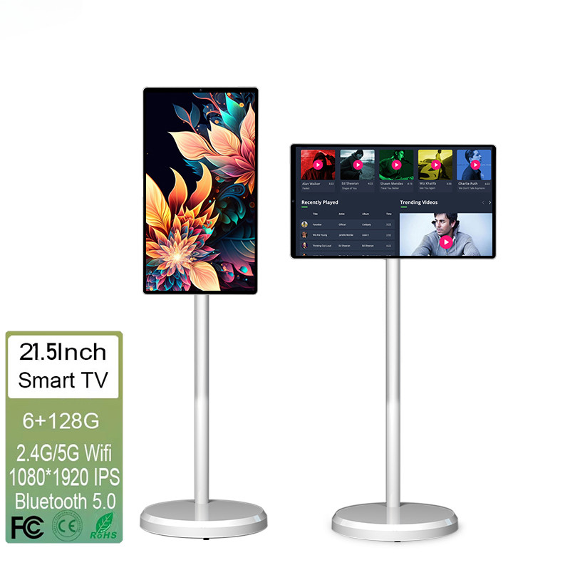 Professional 21.5 Inch Stand Tv 128gb 6000mah Smart Tv 21.5" Smart Televisor Mini Portable
