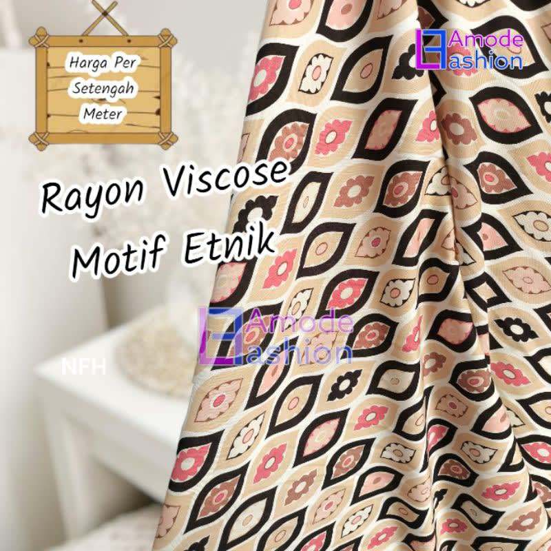 Kain Rayon Viscose Motif Etnik