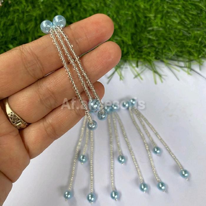 [5pcs] Payet juntai/aksesoris juntai mutiara -+8cm/payet hiasan baju/hiasan baju kebaya/payet brukat