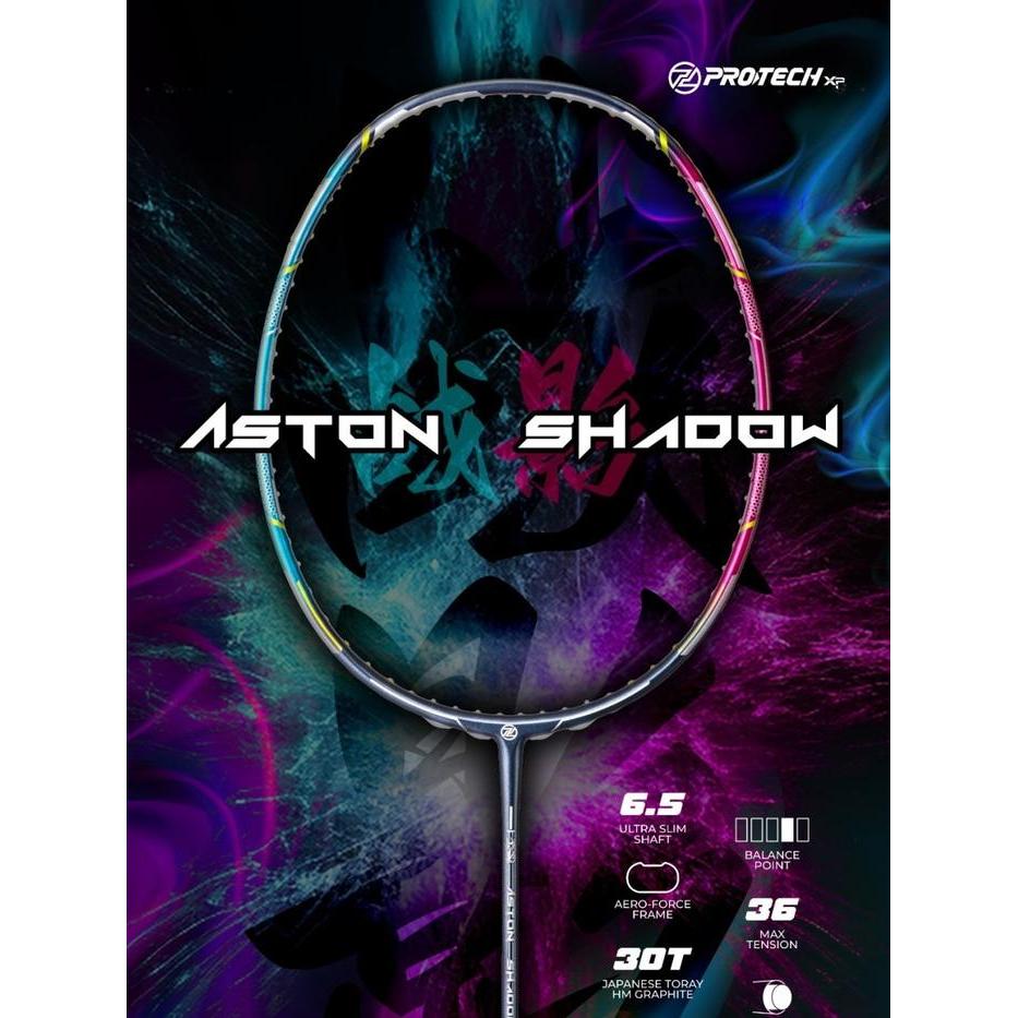 Raket Badminton Protech Badminton Racket - Aston Shadow (3U/4U) (Max 36Lbs)