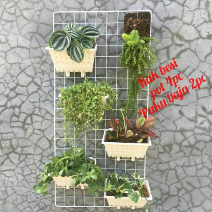 Yukkirim- Rak Tanaman Hias Ram Besi Tempat Pot Dinding