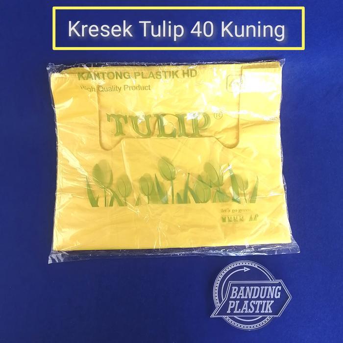 rsob- Kantong Plastik Kresek Hd Tulip Ukuran 40 / Kuning