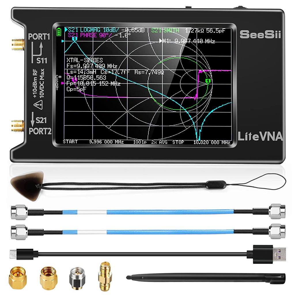 Upgraded 4 inch NanoVNA 50kHz-6.3GHz Vector Network Analyzer Antenna Analyzer HF VHF UHF SWR HW