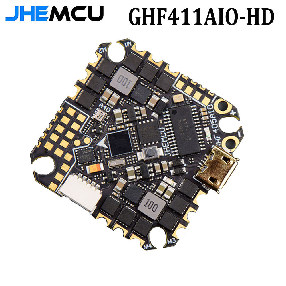 JHEMCU GHF405AIO-HD 40A AIO Flight Controller F405 F4 Build-in OSD Blheli-S ESC 2-6S Lipo For RC FPV