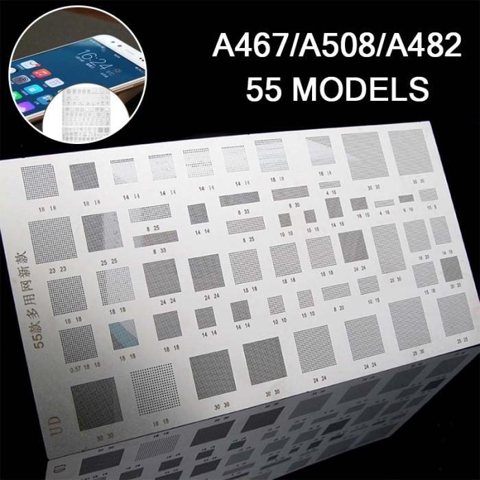 4PCS/SET CETAKAN IC HP PLAT BGA UNIVERSAL CETAKAN IC CPU PLAT PONSEL TYPE UNIVERSAL CETAKAN