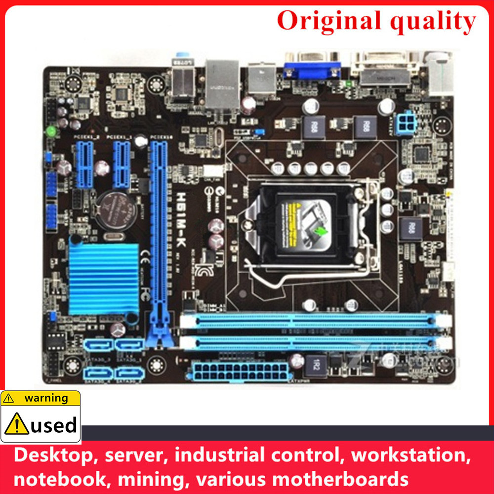 Used For H61M-K Motherboards LGA 1155 DDR3 16GB PCI-E2.0 M-ATX For Intel H61 Desktop Mainboard SATA 