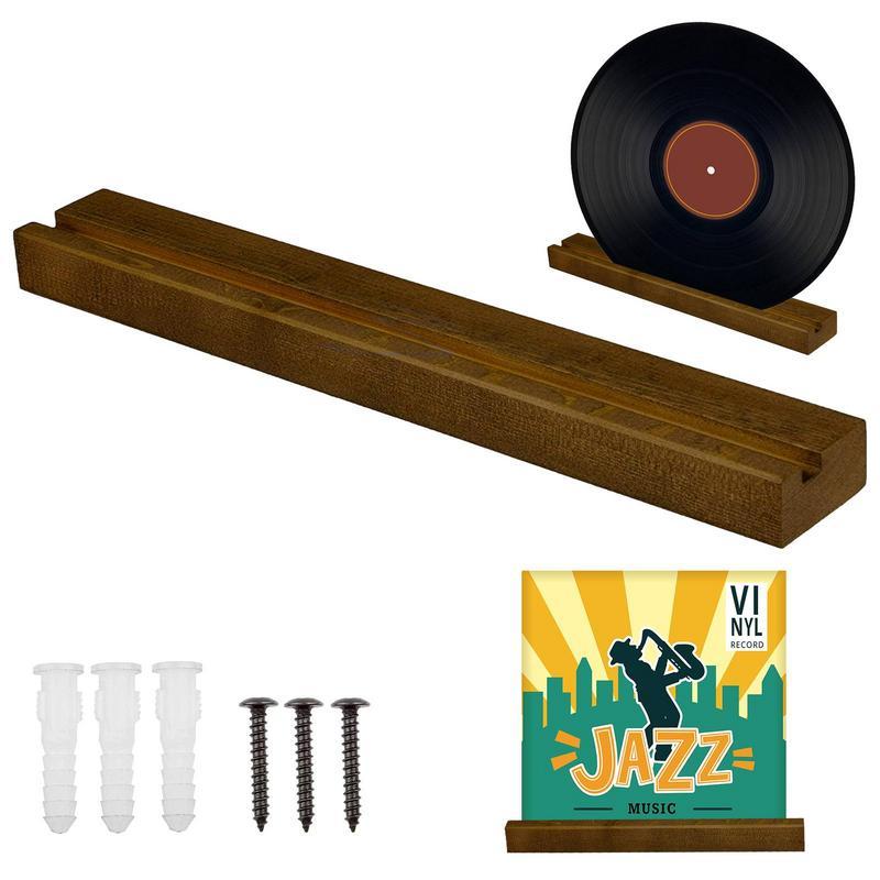 Wall Record Holder Wood Vinyl Record Shelf Wall Mount Record Storage Racks Small Wall Vinyl Record