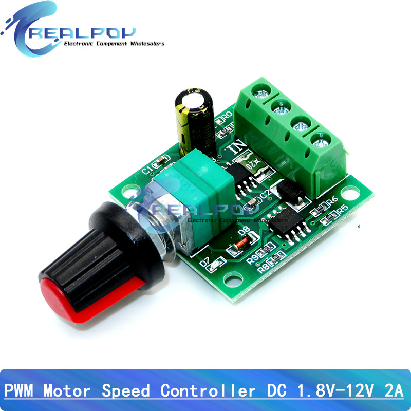 Dc 1.8V 3V 5V 6V 12V 2A Pwm Motor Speed Controller Low Voltage Motor Speed Controller Pwm 0~100%
