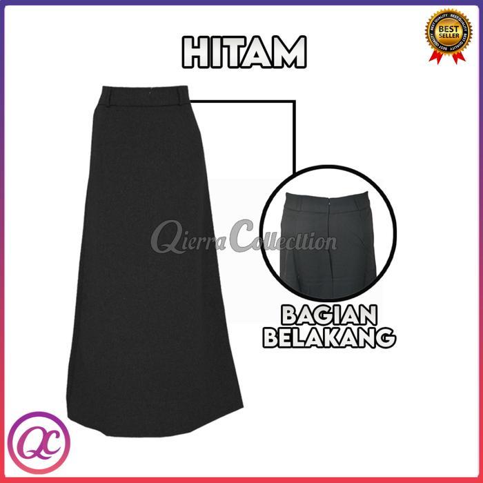 Rok Wanita Model Line A, Rok Kerja Cewek Kantoran Bahan Wol Gabardine Ukuran Slim Reguler Jumbo,