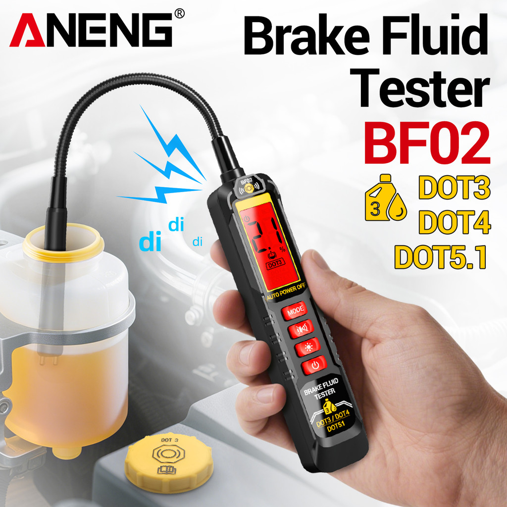 Brake Oil Checker Tester Aneng Bf02 Handheld Fluid Moisture Detector For Dot3/Dot4/Dot5.1 Usb-C
