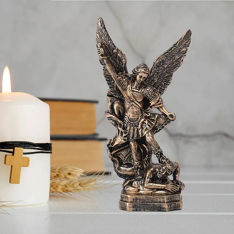 San Miguel Arcangel Statue St Michael Statue Resin Saint Archangel Michael Statue Saint Michael