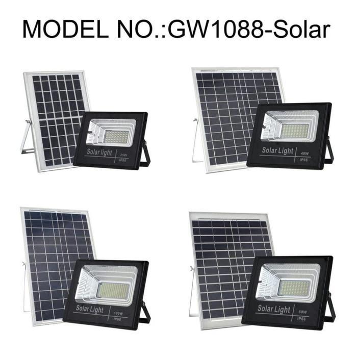 LAMPU SOROT LED TENAGA SURYA 100W Lampu Tembak Tenaga Surya