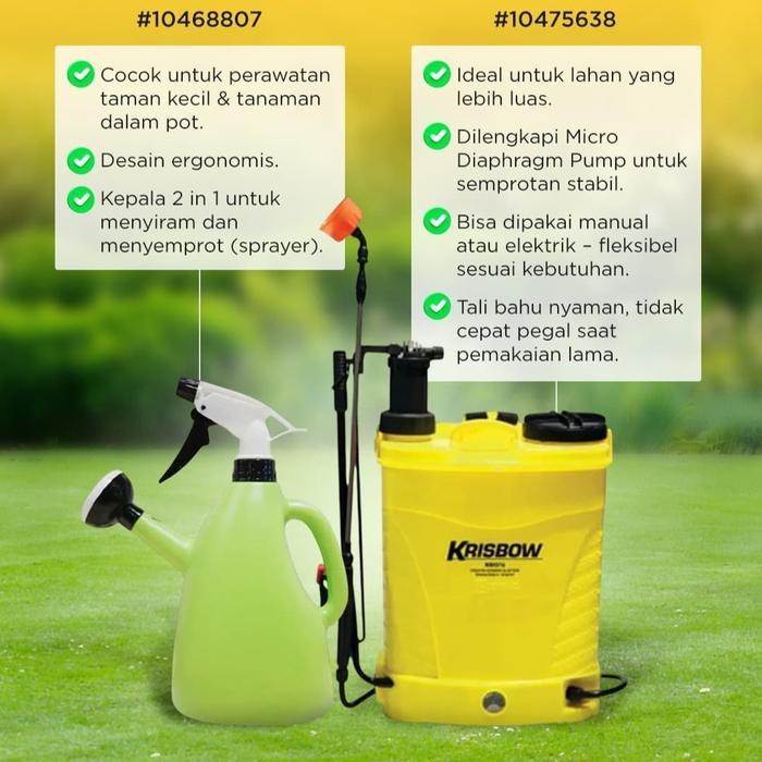 knapsack sprayer 2in1 Electric manual krisbow 16liter
