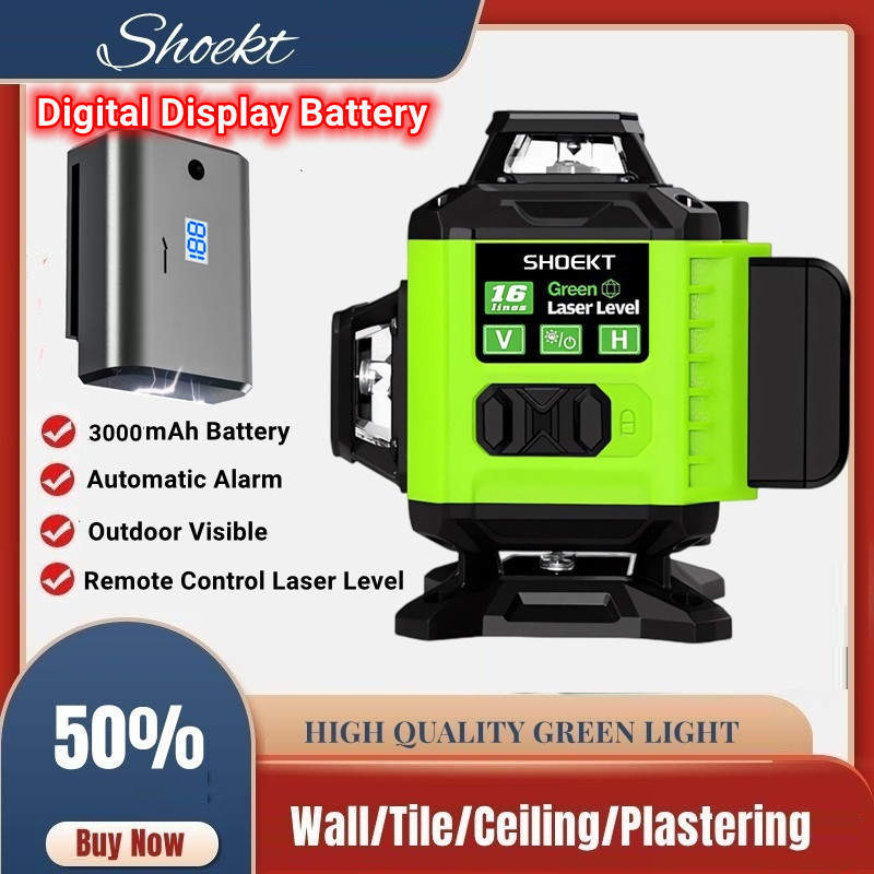 12 /16 Lines Laser Level 3D/4D 3° Cross Line Laser Leveler