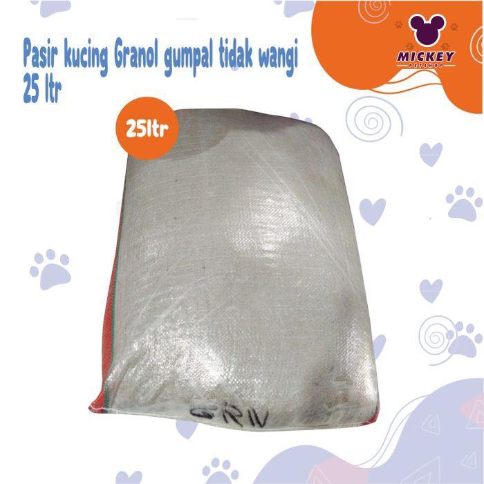 [Voucher] Pasir kucing Granol gumpal tidak wangi 25 ltr khusus gojek dan grab