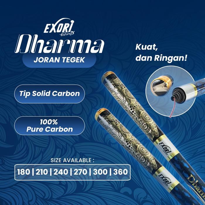 Joran Tegek Exori Dharma 180 s/d 360 Joran Tegek Tip Solid 100% Pure Carbon