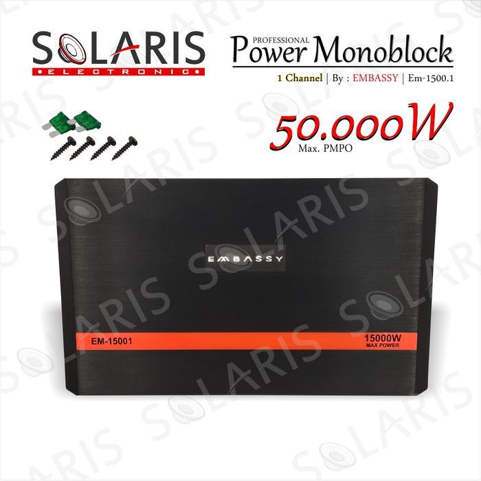 POWER MONOBLOCK CLASS D 50.000 WATT EMY EM-1500.1 CHANNEL AMPLI