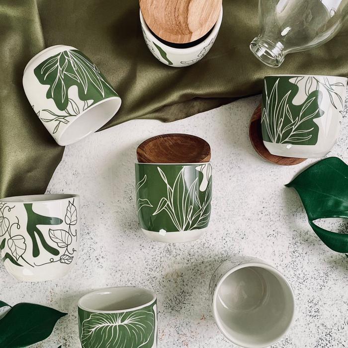 Gelas Keramik Ocha Flosage by Carramica