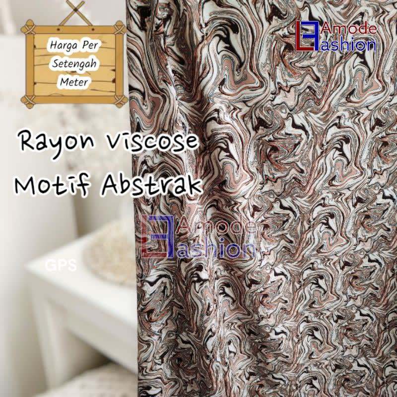 Rayon Viscose Motif Abstrak