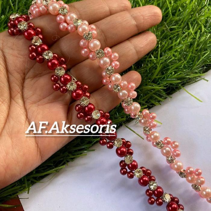 Payet rangkai mutiara (25cm)/payet baju