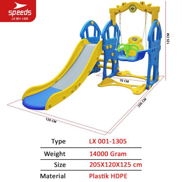 Speeds Perosotan 1 Set Ayunan Mainan Perosotan Anak 3 In 1 Ayunan Anak Playground 001-M1305