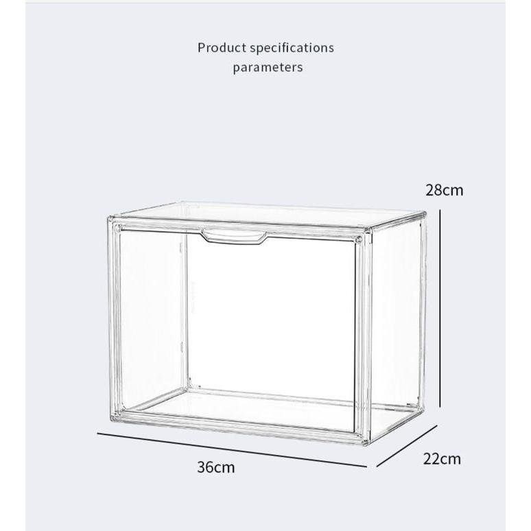 doni- Books Meja Container Box Organiser Acrylic Transparent
