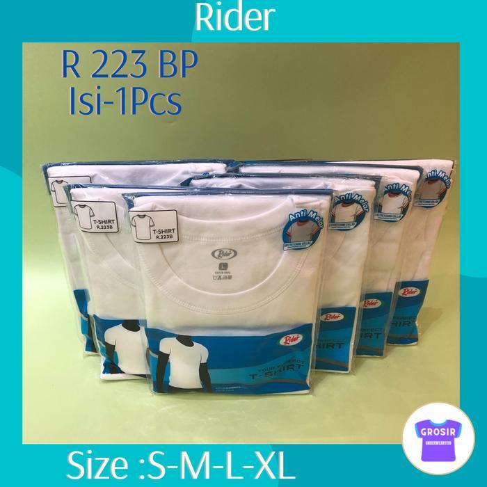Re0H- Grosir Kaos Oblong Rider R-Neck R 223 Bp Isi-1Putih