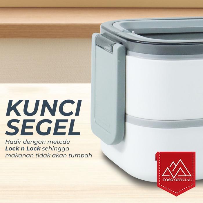 KOTAK MAKAN BENTO LUNCH BOX STAINLESS 3 COMPARTMENTS JAPANESE STYLE