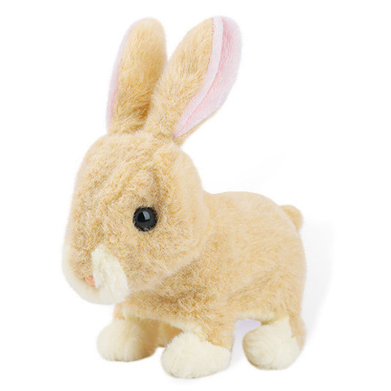 Robot Rabbit Electronic Rabbit Plush Pet Interactive Animal Toys Walking Jumping Toys For Children